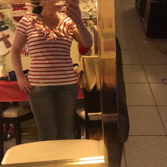 Lauren by Ralph Lauren nautical ruffled top - Picture 1 of 4